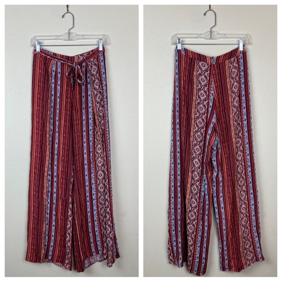 ASTR The Label | Boho Wrap Wide Leg Tie Pants S - Picture 1 of 11